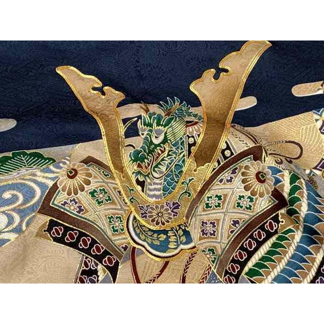 七五三 着物 5歳 男の子 日本製 正絹 金彩 金駒刺繍 羽織 アンサンブル