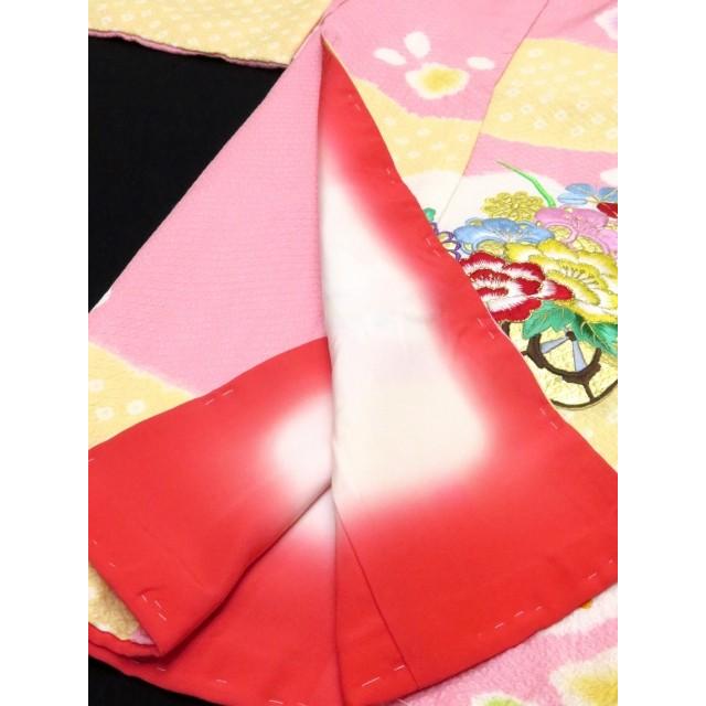 京都室町st. 七五三 7歳 女の子 正絹 刺繍柄 本絞りの高級四つ身の着物