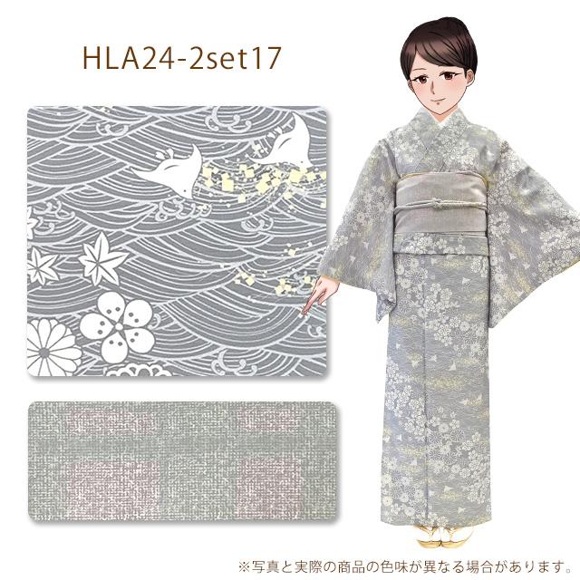 京都室町st. H・Lブランド 洗える着物 袷 小紋 フリーサイズと長