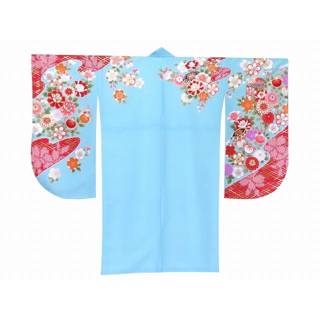 京都室町st. 二尺袖 着物 ショート丈 単品 レディース 卒業式に 絵羽柄の二尺袖 合繊「水色×赤 橘に牡丹と菊」HNI766 :HNI766:七五三 着物 浴衣の京都室町st. - 通販 - Yahoo!ショッピング 京都室町st. 二尺袖 着物 ショート丈 単品 レディース 卒業式に 絵羽柄の二尺袖 合繊「水色×赤 橘に牡丹と菊」HNI766 :HNI766:七五三 着物 浴衣の京都室町st. - 通販 - Yahoo!ショッピング