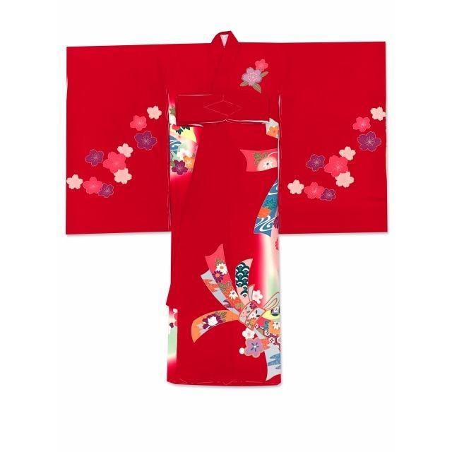 お宮参り 女の子 着物 正絹 日本製 手描き友禅赤ちゃんのお祝い着 （初