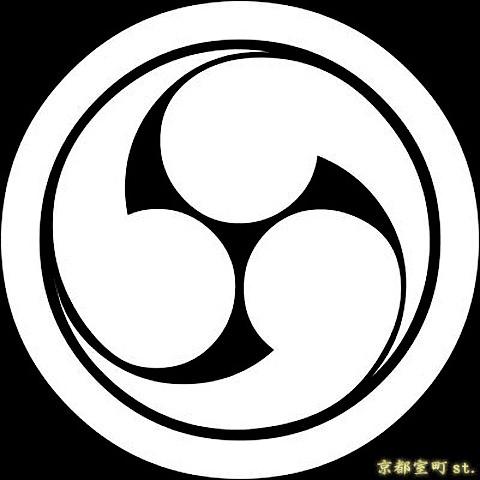 京都室町st. 【ポスト投函配送】家紋シール 着物用 貼り付け家紋 6枚
