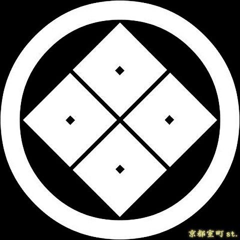 ポスト投函配送】家紋シール 着物用 貼り付け家紋 6枚入り「丸に隅立四