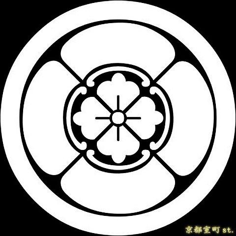 ポスト投函配送】家紋シール 着物用 貼り付け家紋 6枚入り「丸に四方