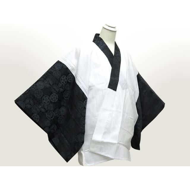 男着物インナー 粋な和柄の半衿付き半襦袢 半じゅばん 日本製 M/L/LL