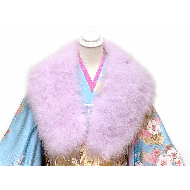 振り袖用 フェザーショール 女性用 レディース カラーマラボー ファー