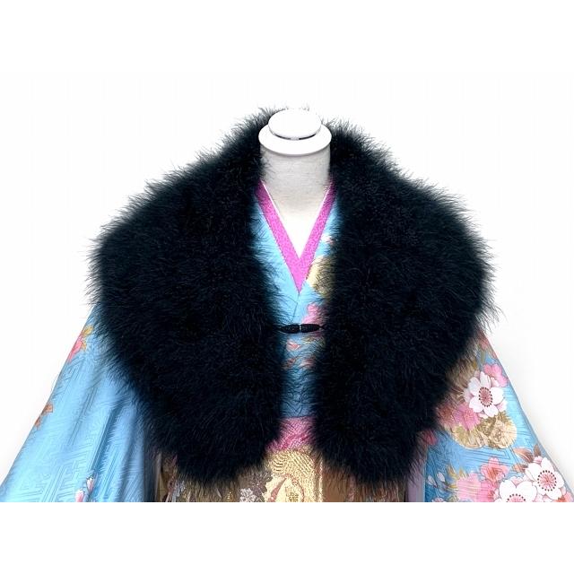 京都室町st. 振袖用 フェザーショール 女性用 レディース カラー 京都室町st. 振袖用 フェザーショール 女性用 レディース カラー