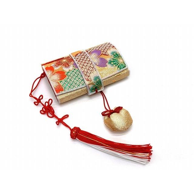 京都室町st. 七五三 結び帯 7歳 女の子 はこせこ ペアセット 合繊「金