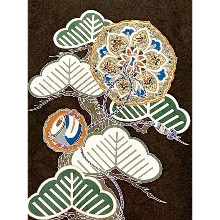 お宮参り 男の子 着物 手描き友禅 金駒刺繍 日本製 赤ちゃんのお祝い着