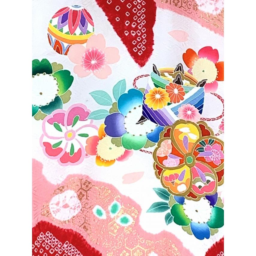 京都室町st. お宮参り 着物 女の子 本絞り 手描き友禅 日本製