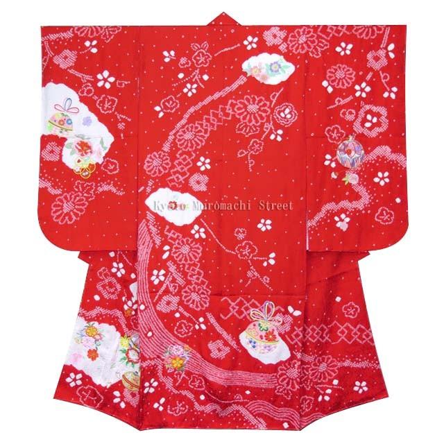 京都室町st. 七五三 着物 7歳 フルセット 正絹 本絞り 刺繍入りの子供