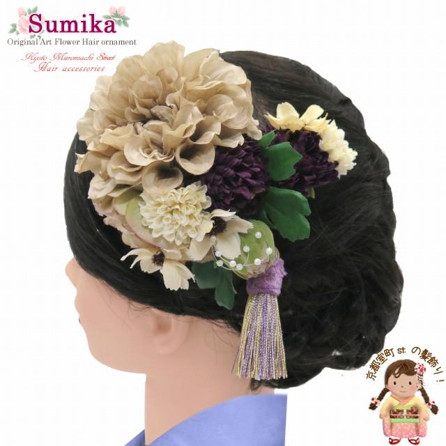 楽天市場】女の子 髪飾り ”Sumika”手作りのアートフラワー髪飾り 2点