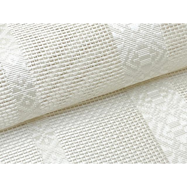 紗の半幅帯 本場筑前 博多織 正絹 細帯 夏用の着物や浴衣に「生成りx