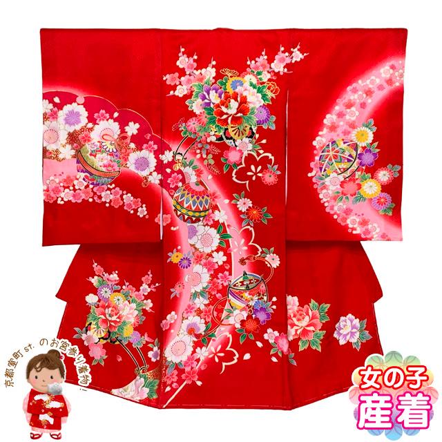 お宮参り 着物 女の子 赤ちゃんのお祝い着 産着 初着 正絹 襦袢付き