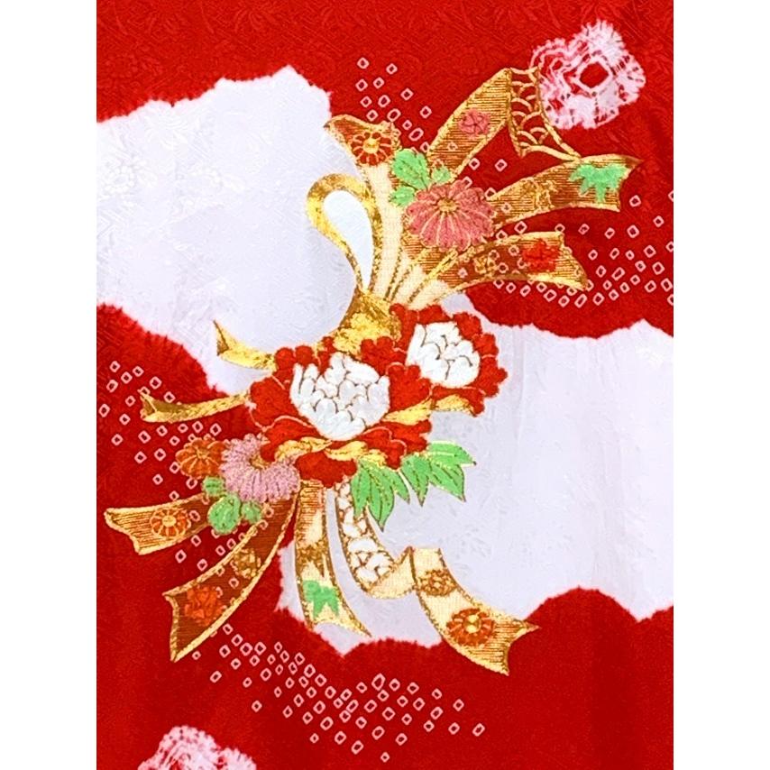お宮参り 女の子 着物 金銀糸刺繍 本絞り 赤ちゃんのお祝い着 （初着