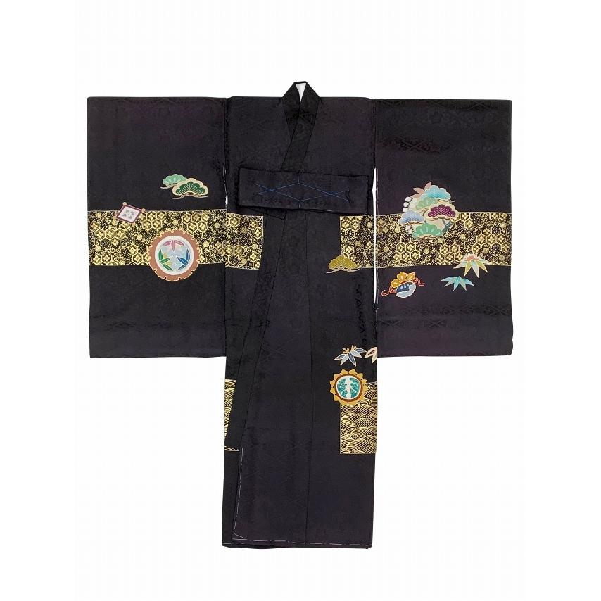 お宮参り 男の子 着物 正絹 日本製 金駒刺繍 赤ちゃんのお祝い着 （初