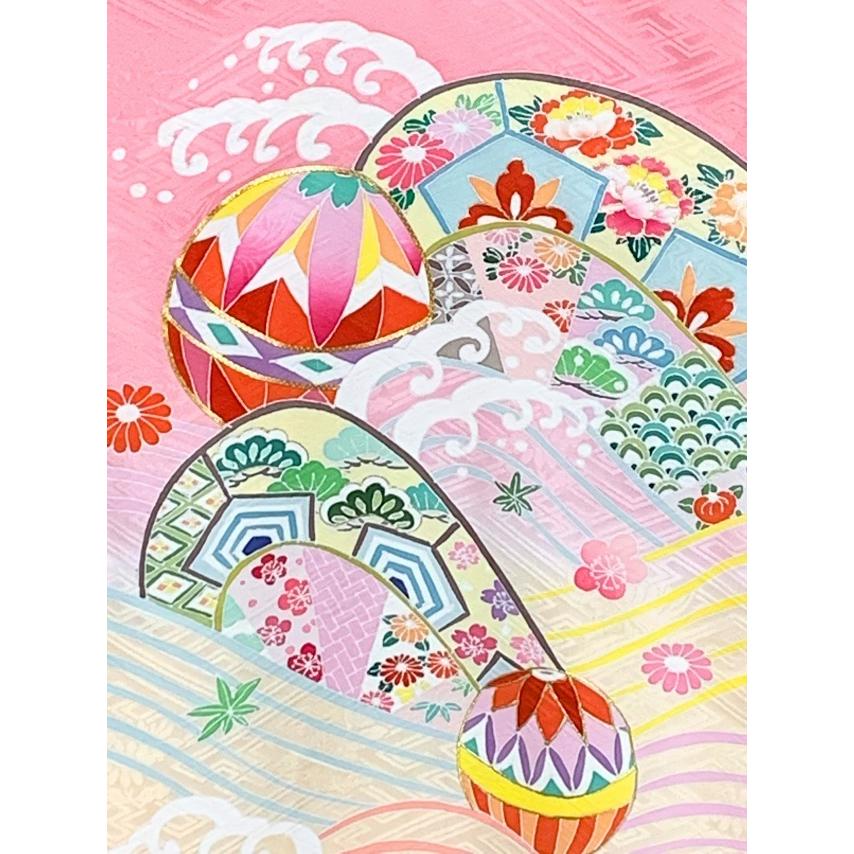 お宮参り 女の子 着物 正絹 日本製 手描き 赤ちゃんのお祝い着 （初着 