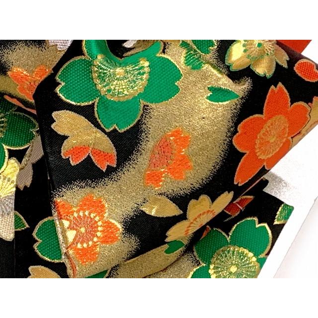 京都室町st. 結び帯 七五三 7歳 女の子 金襴生地の帯 合繊 単品 美やび