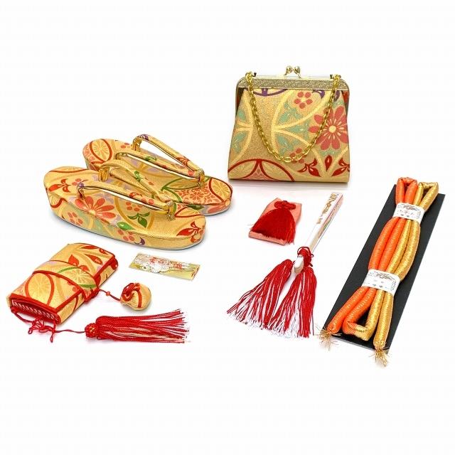 七五三　帯、小物　はこせこセット　箱付き 京都室町st. 七五三 結び帯 箱せこセット 7歳 女の子 作り帯 筥迫(はこ