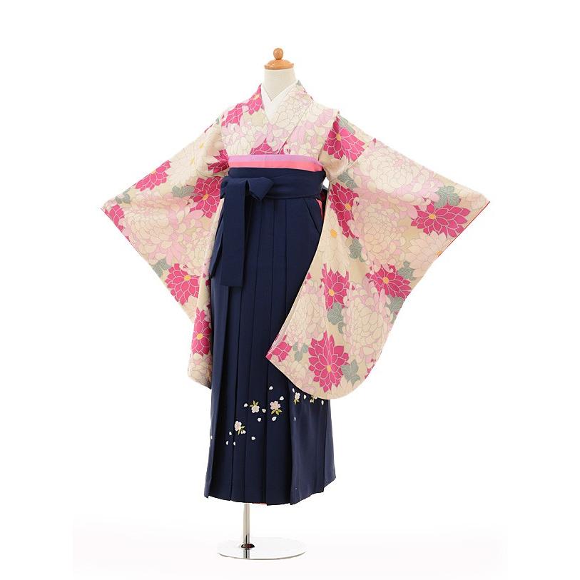 小学生卒業式袴レンタル 女の子 9228 ベージュピンク菊 紺 1ar9228 京都かしいしょう ヤフー店 通販 Yahoo ショッピング