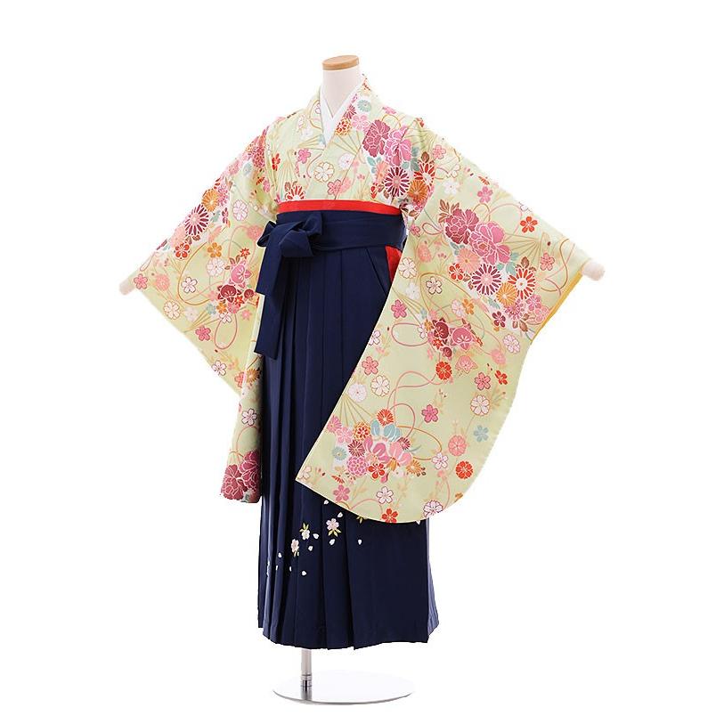 限定製作 小学生卒業式袴レンタル 女の子 9734 ライトグリーン扇に花 紺袴 全品送料無料 Www Kmhsystems Com