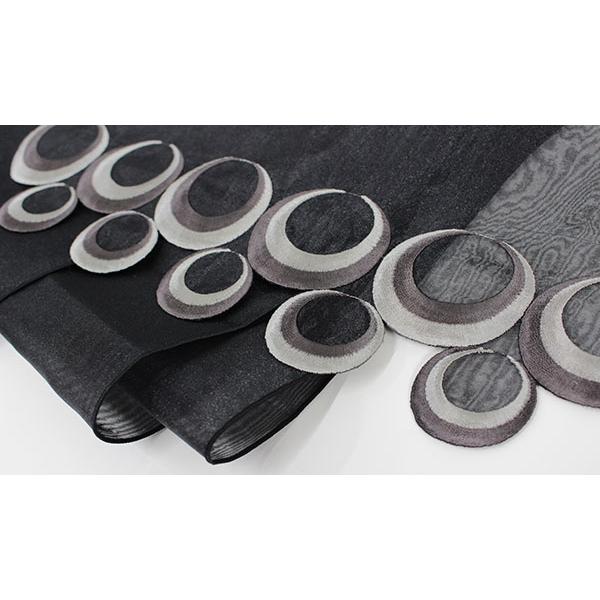 半幅帯 兵児帯 着物 浴衣 日本製 オーガンジー 刺繍 obisiffon ブラック 黒 |  | 01