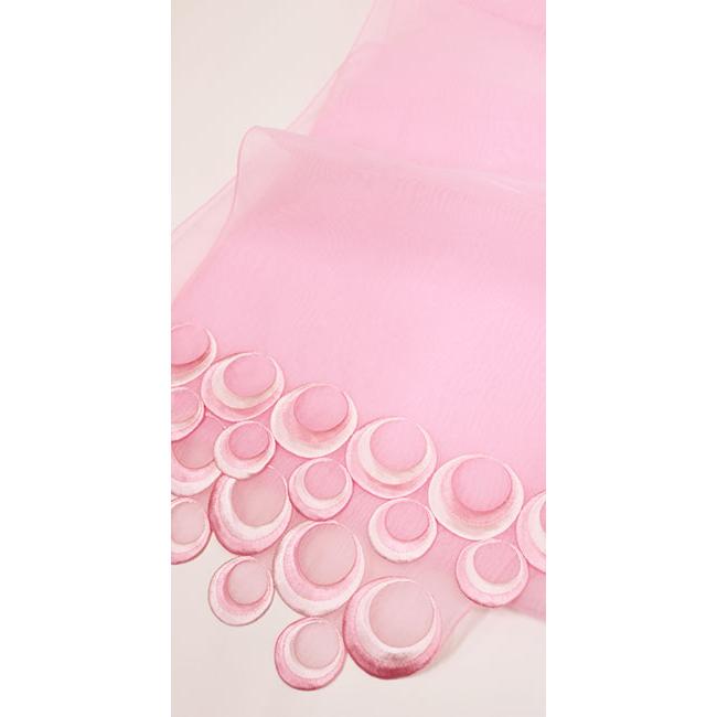 半幅帯 兵児帯 着物 浴衣 日本製 オーガンジー 刺繍 obisiffon ピンク | 