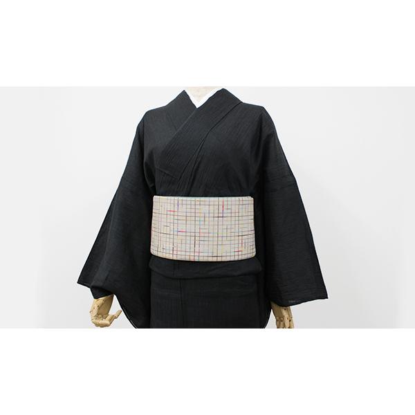【近江ちぢみ 反物】川口織物謹製 新品 no.3815 綿麻の着物 夏の着物 夏 着物 麻 近江ちぢみ プレタ 洗える 仕立て上がり Lサイズ レトロ