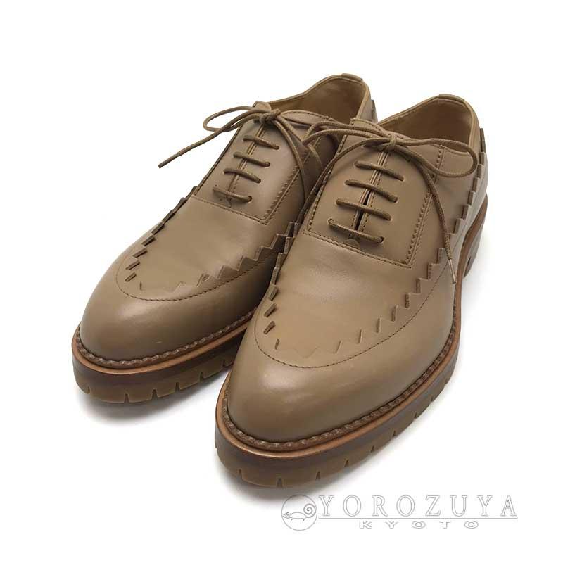 Hermes エルメス レースアップシューズ レディース 37 ライトブラウン レザー ドレスシューズ 中古 京都よろず屋 Yahoo 店 通販 Yahoo ショッピング
