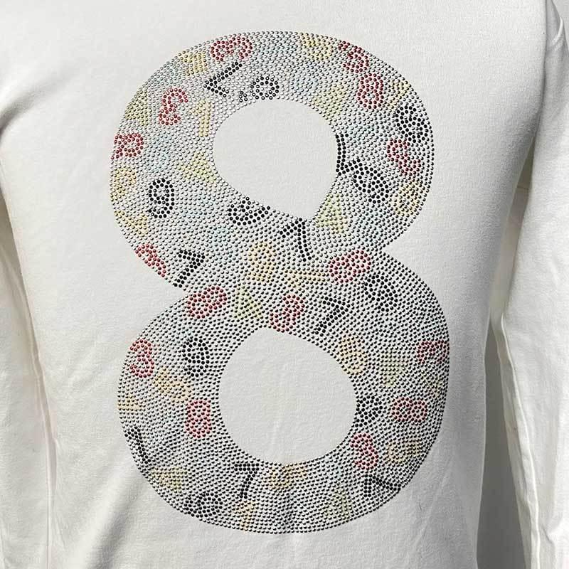 全日本送料無料 Usualis ウザリス ロングtシャツ 長袖 メンズ コットン ホワイト L 初回限定 Krplas Net