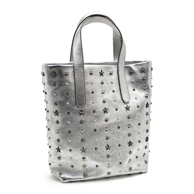 Jimmy Choo ジミーチュウ ソフィア 2wayバッグ シルバー レザー カラースタースタッズ トートバッグ ショルダーバッグ 中古 京都よろず屋 Yahoo 店 通販 Yahoo ショッピング