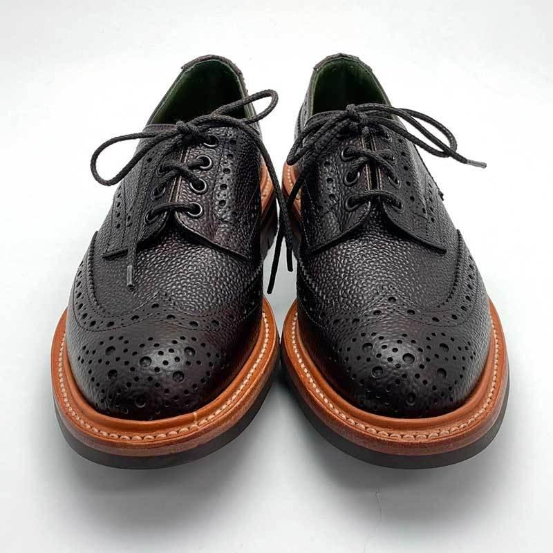 【新品は30%値下げ】Tricker's トリッカーズ “KESWICK” サドルシューズ ダークブラウン レザー M7292 #7 革靴 ウイングチップ 【未使用】 脱ぎ履き練習