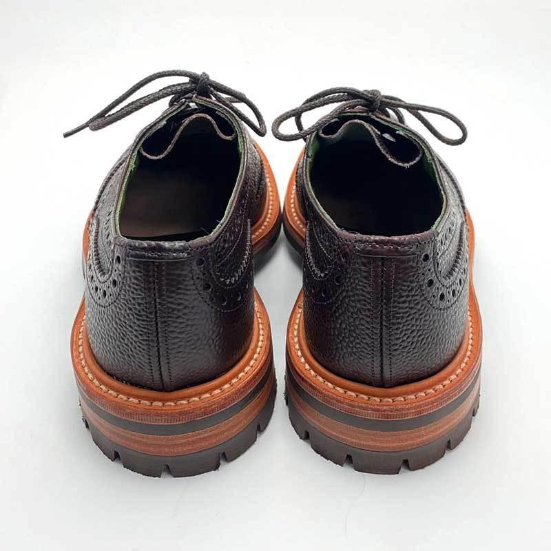 【新品は30%値下げ】Tricker's トリッカーズ “KESWICK” サドルシューズ ダークブラウン レザー M7292 #7 革靴 ウイングチップ 【未使用】 脱ぎ履き練習
