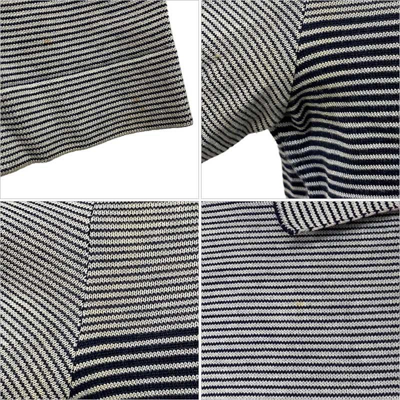 シャネル　半袖ポロシャツ　ボーダー柄　ボタンブランドマーク　ココマーク　刺繍 シャネル 半袖ポロシャツ ボーダー柄 ボタンブランドマーク ココマーク