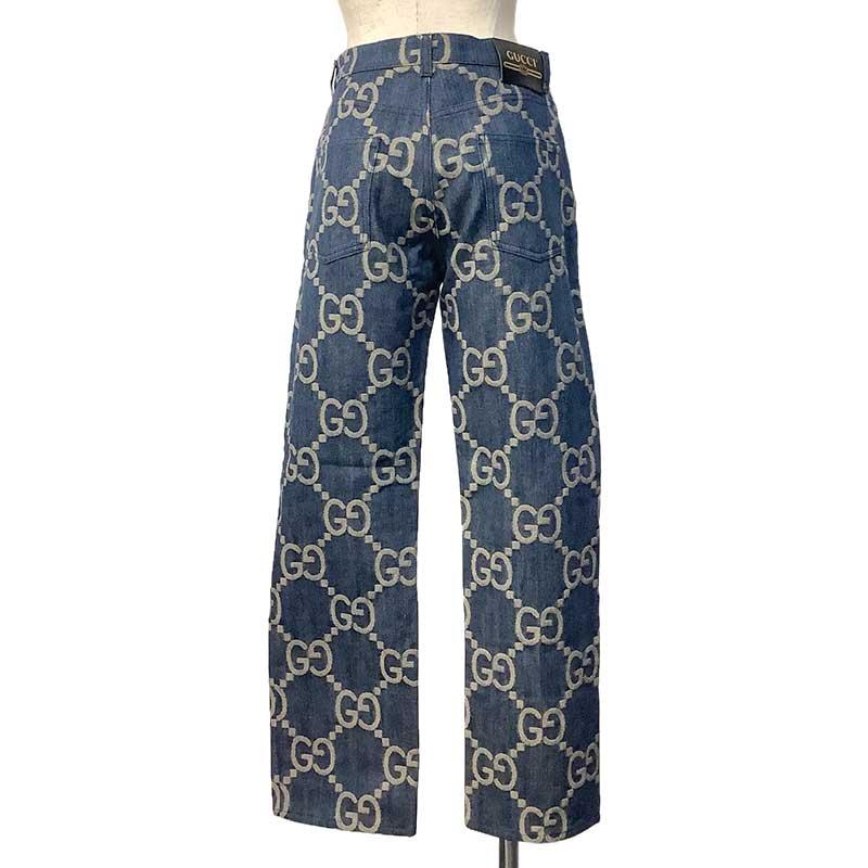 GUCCI デニムパンツ 25 GG インサート ウォッシュドデニム パンツ ・ライトブルー
