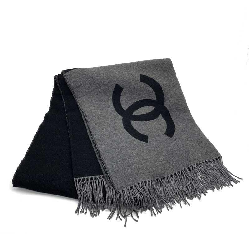 CHANEL スパンコールココマーク ふわふわ真っ白大判ストール