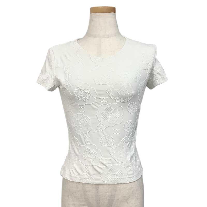 シャネル CHANEL サマーニット カメリヤ Tシャツ トップス カットソー シャネル CHANEL サマーニット カメリヤ Tシャツ トップス
