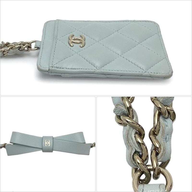 CHANEL シャネル マトラッセ チェーン カードケース ラムスキン CHANEL シャネル マトラッセ チェーン カードケース ラムスキン