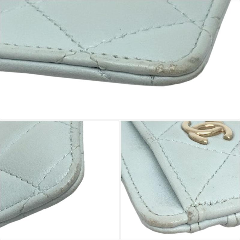 CHANEL シャネル マトラッセ チェーン カードケース ラムスキン CHANEL シャネル マトラッセ チェーン カードケース ラムスキン