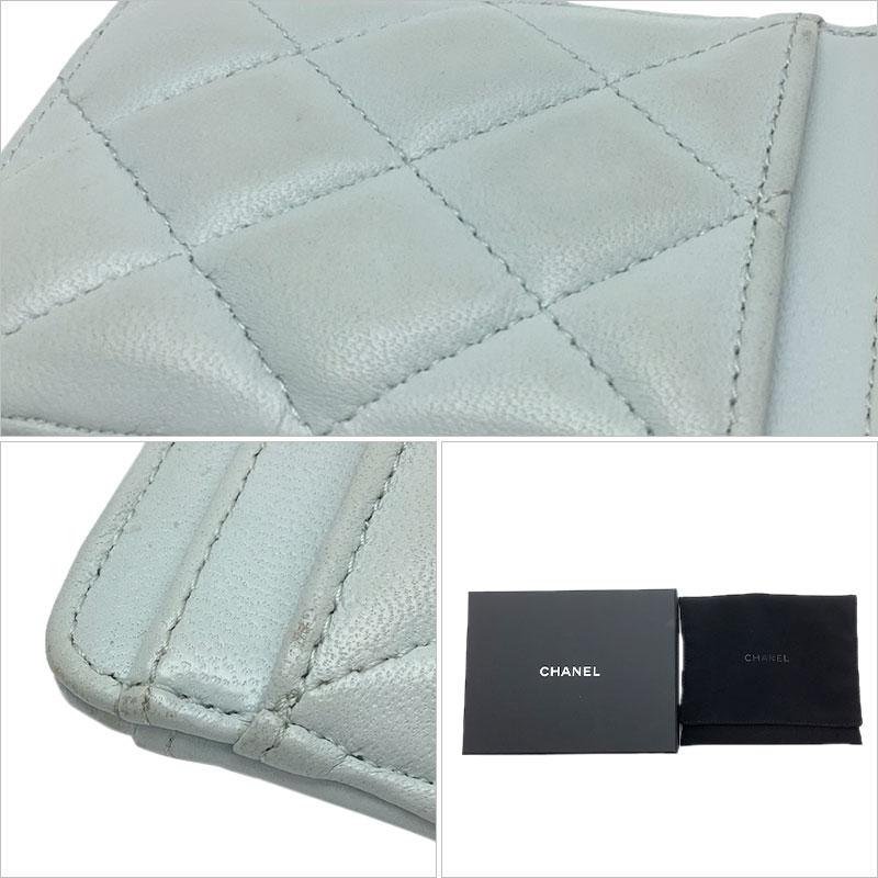 CHANEL シャネル マトラッセ チェーン カードケース ラムスキン CHANEL シャネル マトラッセ チェーン カードケース ラムスキン