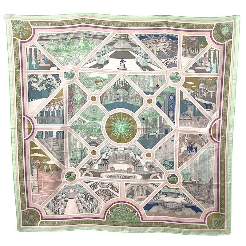 HERMES エルメス カレ90 スカーフ “ヴェルサイユの散歩” シルク  