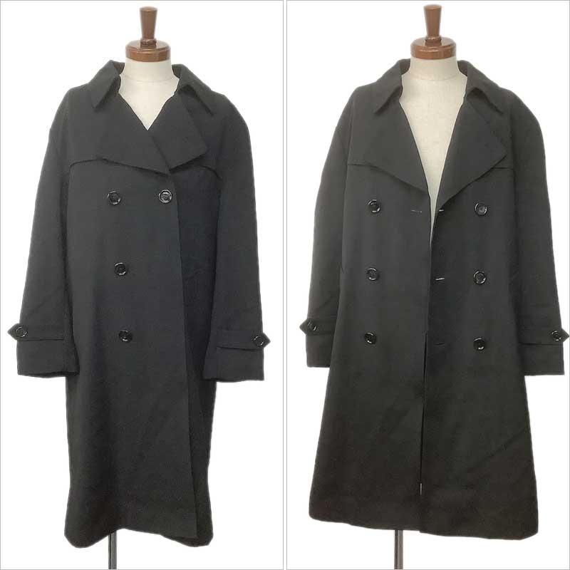 CELINE セリーヌ トレンチコート ウール ポリエステル ブラック CELINE セリーヌ トレンチコート ウール ポリエステル ブラック
