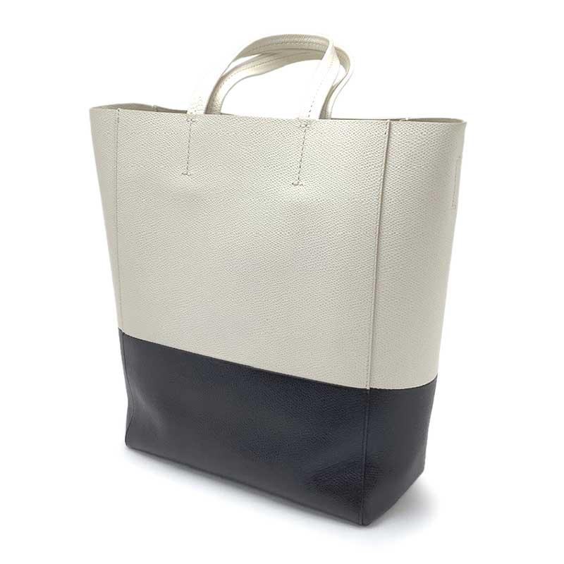 CELINE セリーヌ バーティカルカバ スモール レザー ホワイト ブラック トートバッグ ショルダーバッグ 2WAYバッグ 【中古】｜kyoto-yorozuya｜02