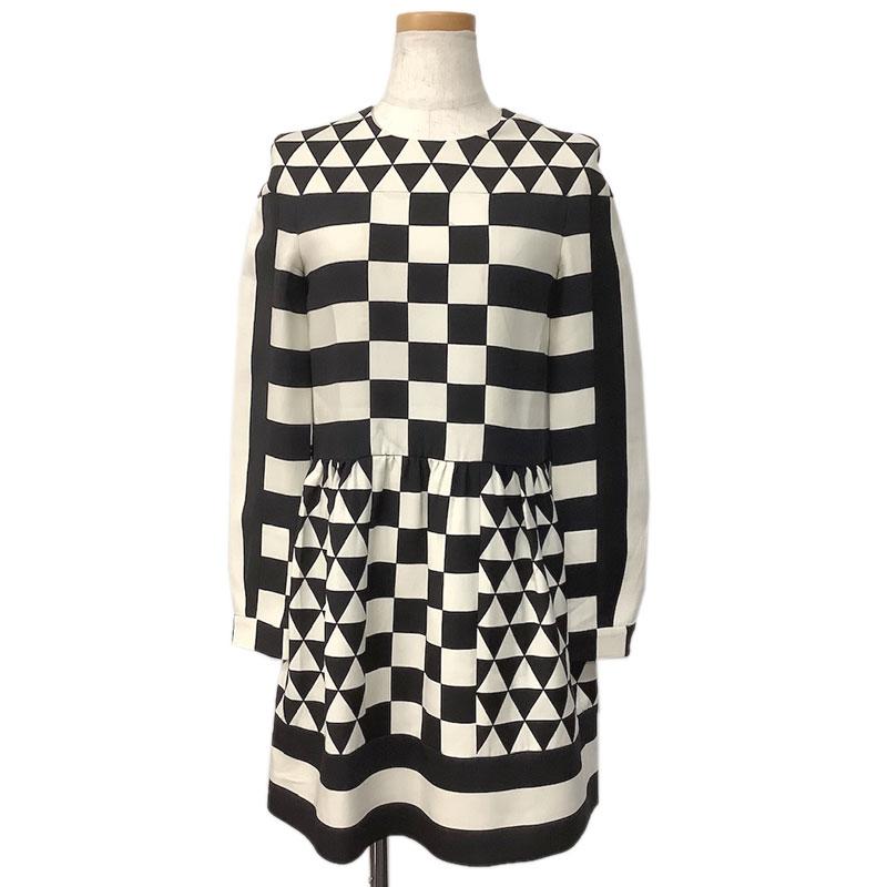 VALENTINO ヴァレンティノ ワンピース ウール シルク ホワイト 