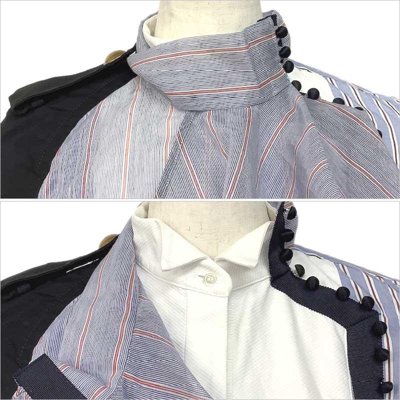 sacai サカイ シャツ コットン ブルー マルチカラー #1 19-04492 sacai サカイ シャツ コットン ブルー マルチカラー #1 19-04492