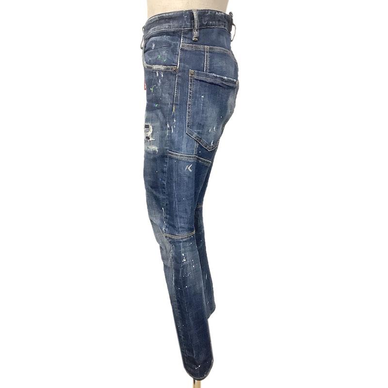 Dsquared2 ディースクエアード ジーンズ パンツ コットン ブルー Dsquared2 ディースクエアード ジーンズ パンツ コットン ブルー
