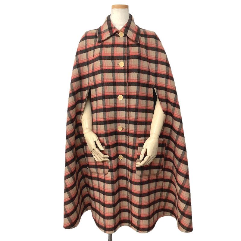 GUCCI グッチ リバーシブル ケープ コート ウール シルク GUCCI グッチ リバーシブル ケープ コート ウール シルク