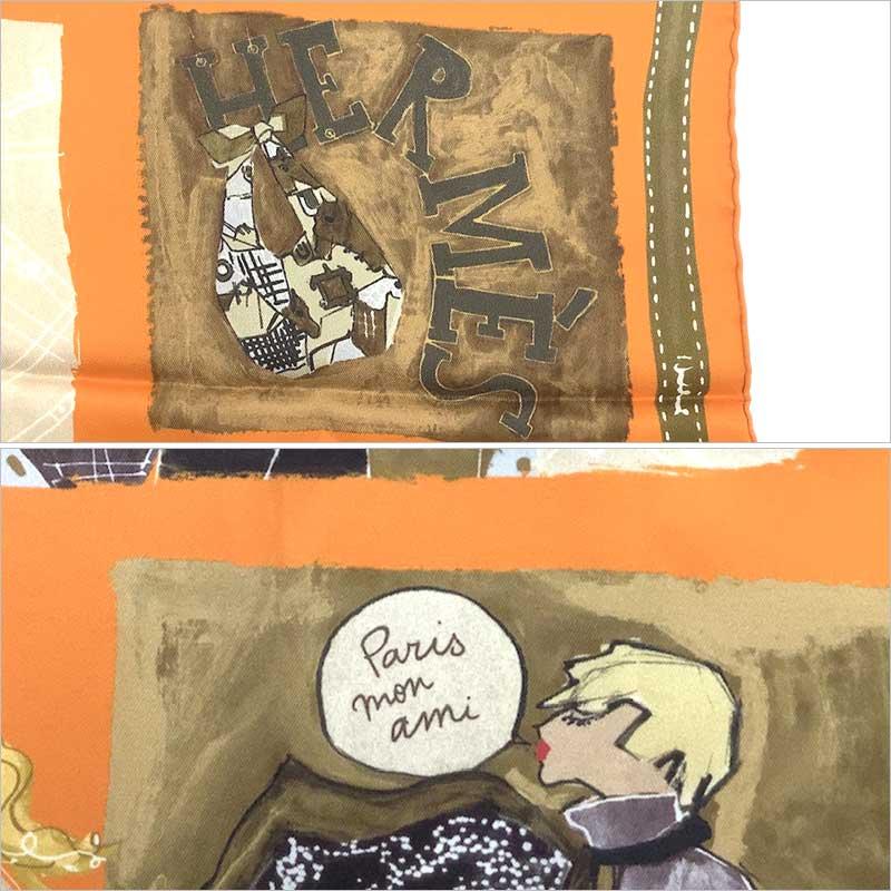 HERMES カレ 70 パリモナミ 楽天市場】HERMES エルメス カレ70 スカーフ “パリモナミ