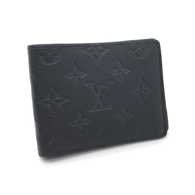 ヴィトン モノグラムシャドウ ポルトフォイユミュルティプル ノワール ヴィトン 財布 メンズ 二つ折り ルイヴィトン財布 ポルトフォイユ