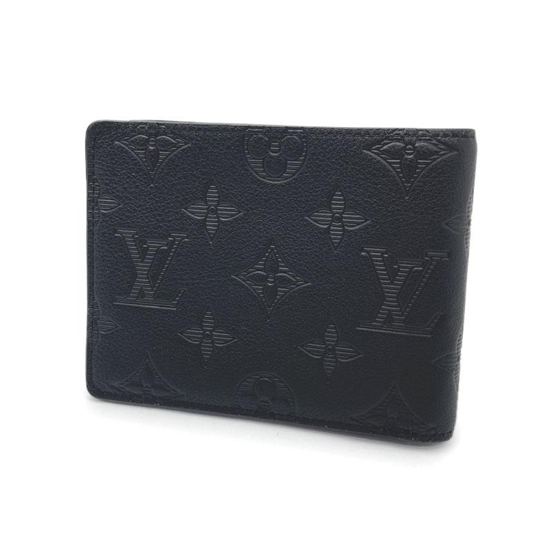 LOUIS VUITTON ルイ・ヴィトン ポルトフォイユ・ミュルティプル モノグラム・シャドウ ノワール ブラック M62901 二つ折り財布 【新品】｜kyoto-yorozuya｜02